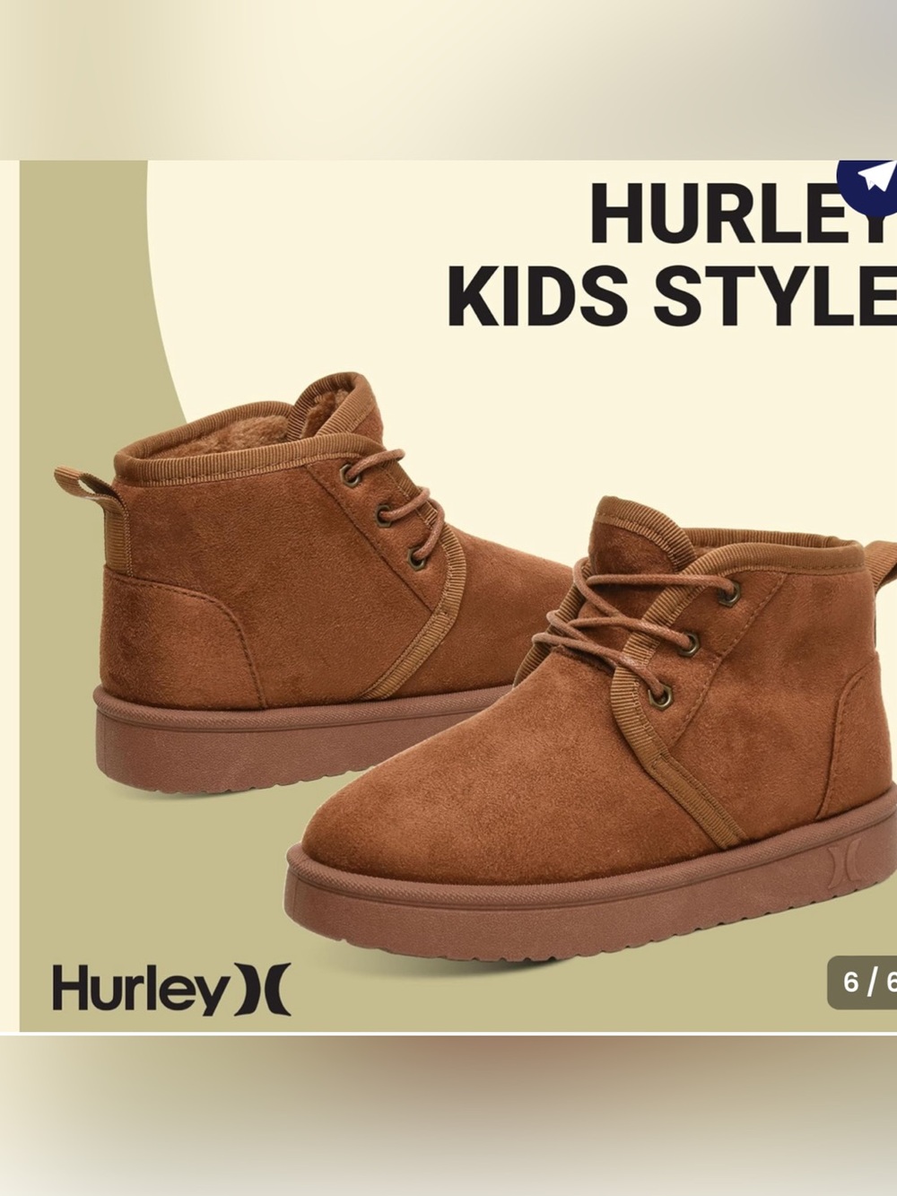 Hurley Kids Mosi Winter Boots - Fleece Lined Suede Snow Boots for Boys and Girls